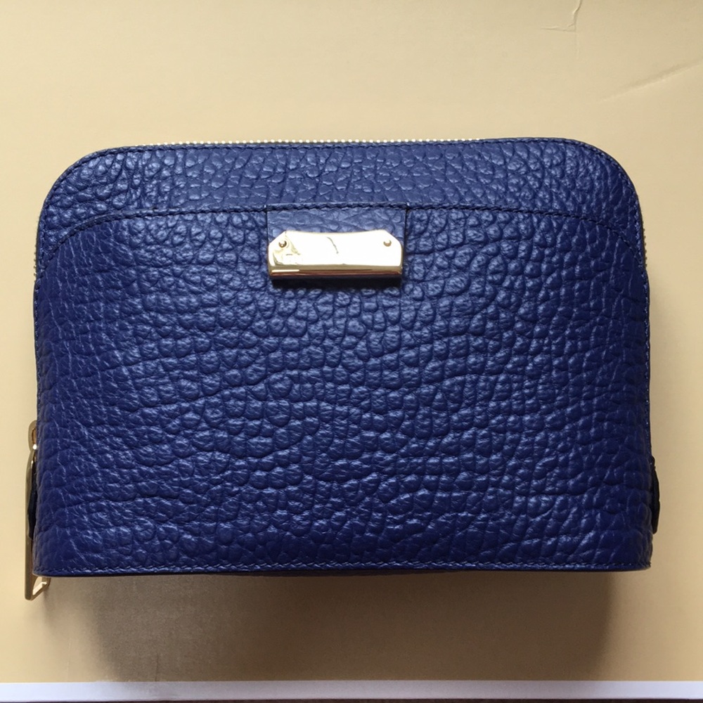Navy pebbled leather Burberry crossbody bag NWOT